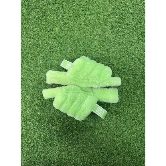 UGG Fluff Yeah‎ Slide Sandal Womens 10 Green Cozy Sheepskin Slipper S/N 1095119 - Picture 6 of 6